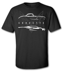 Corvette Classic & Current Vintage Graphic T-Shirt American Sports Car Tee