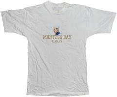 HEFTY Montego Bay Jamaica T-Shirt | No Size *Flaw* See Pics! 🍀