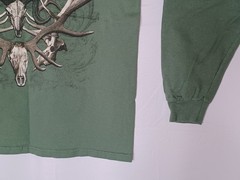 Vintage Hoyt Archery Bowhunting Green Long Sleeve Shirt Size L Graphic