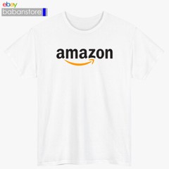 Amazon Logo Black/White/Grey/Navy/Red/Light Blue T-Shirt Size S-5XL