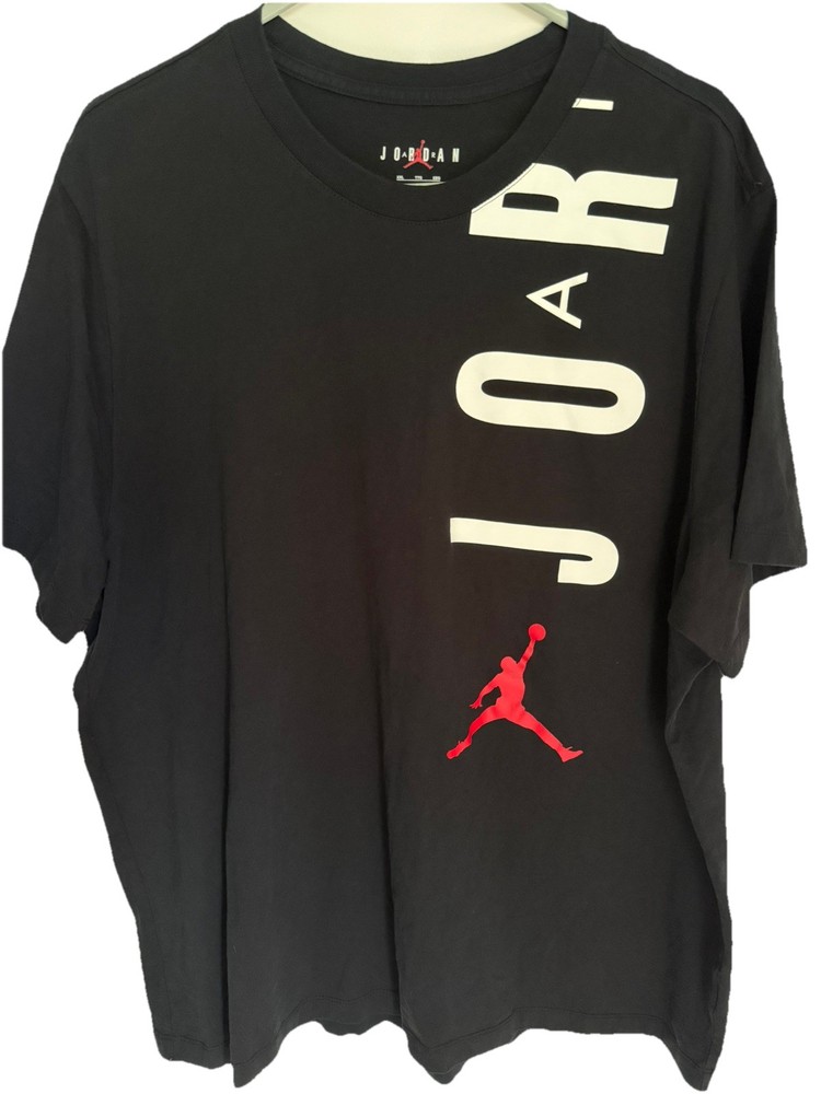 Men’s Air Jordan T-Shirt Black Spell-Out Jumpman 2XL NBA