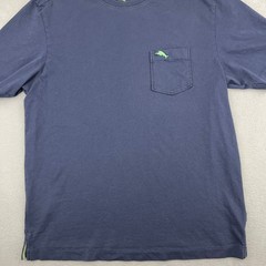Tommy Bahama Mens Navy Blue Pima Cotton Pocket T-Shirt Marlin UPF 30 Small