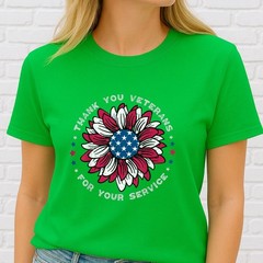 Sunflower Thank You Veterans Day Military Tribute Shirt,Honoring Our Heroes Tee