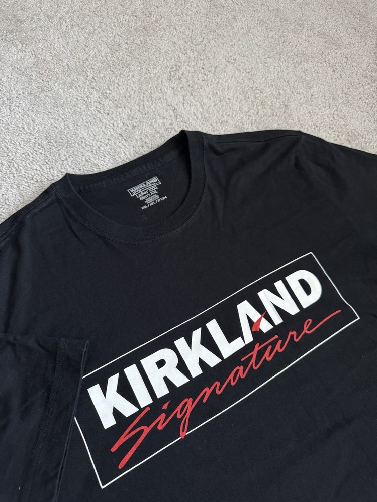 Kirkland Signature Logo Black T-Shirt Mens XXL Womens XXXL Costco