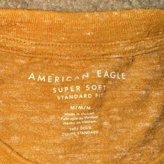 American Eagle Super Soft Men’s Orange Long Sleeve Crew Neck T-Shirt M