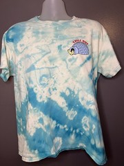 Chill Out Igloo Shirt Mens Medium Blue Tie Dye Graphic Tee Winter Funny Snow