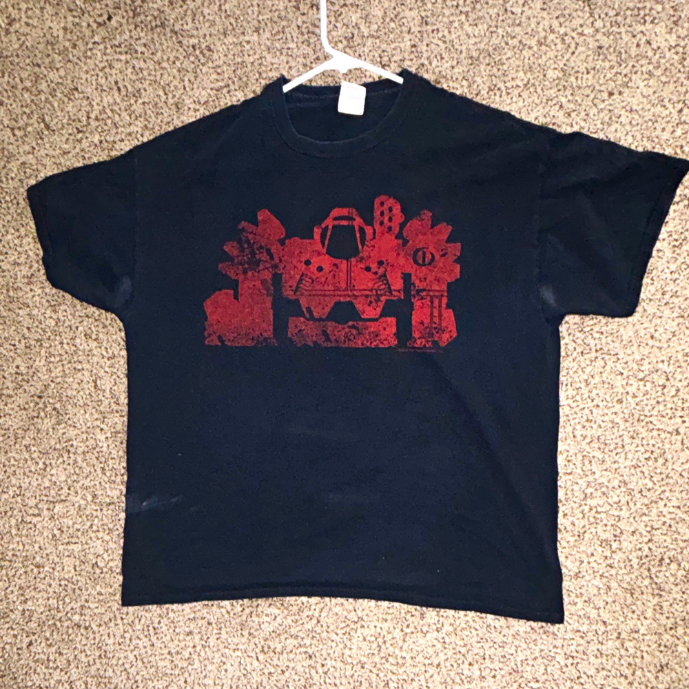Gildan Ultra Cotton Men’s XL Black Cotton Iron Man Graphic Crew Neck Tee