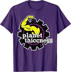 Planet Thiccness Gym Thickness Funny Joke Workout Lover T-Shirt