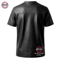 Men’s White Leather T-shirt Lambskin Summer Stylish Handmade Genuine Casual Fit