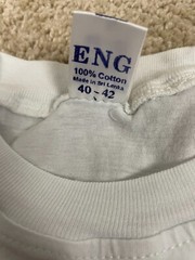 ENG T-Shirt Mens Large Regular Fit Crew Neck Sri Lanka Wildlife Elephant White