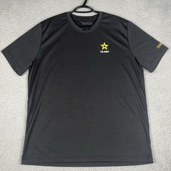 US Army Shirt Mens Large Black Star Logo Short Sleeve Lightweight Stretch USA