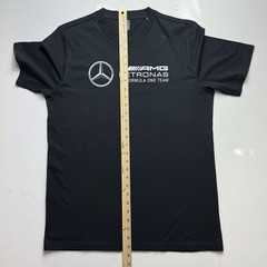 Black Mercedes AMG Petronas F1 Team Black T-shirt White Logo Medium Formula One