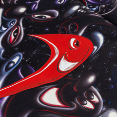 KENNY SCHARF x Soccer Jersey Top Graphic Art NWT