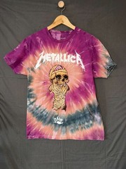 Metallica One T Shirt Mens Large Tie Dye Pushead Mummy Skull Rock Band 2017