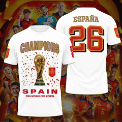 National Team 2026 FIFA World Cup Champions 3D Apparel Tshirt