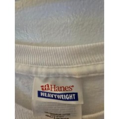 Hanes Heavyweight Property of America Graphic T-Shirt White Adult Small S 1776