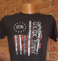 We The People 1776 Flag T-Shirt Super Soft Tee Poly Rich 65/35 Blend