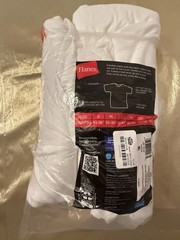 NWT Hanes 4 Pack Original Fit Crew Cotton T Shirts White Size 2XL 50”-52″