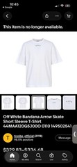 Off-White Bandana Arrow Skate Tee White M Graphic Logo Crew Neck Short Sleeve