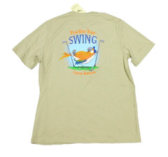 NWT $49.50 Tommy Bahama Men’s Stone Khaki Practice Your Swing Graphic T-Shirt S