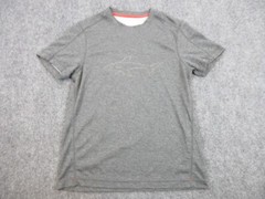 Greg Norman Shirt Mens Adult Small Gray Shark Logo Outdoors Golf Lightweight