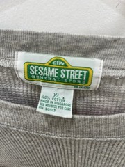 Vintage Sesame Street General Store Elmo Embroidered Waffle Knit Shirt Mens L
