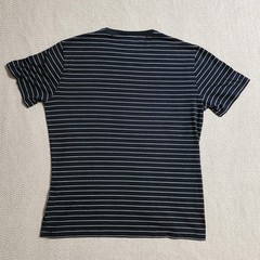 Banana Republic T Shirt Mens Large Blue Striped Short Sleeve Crew Neck Casual