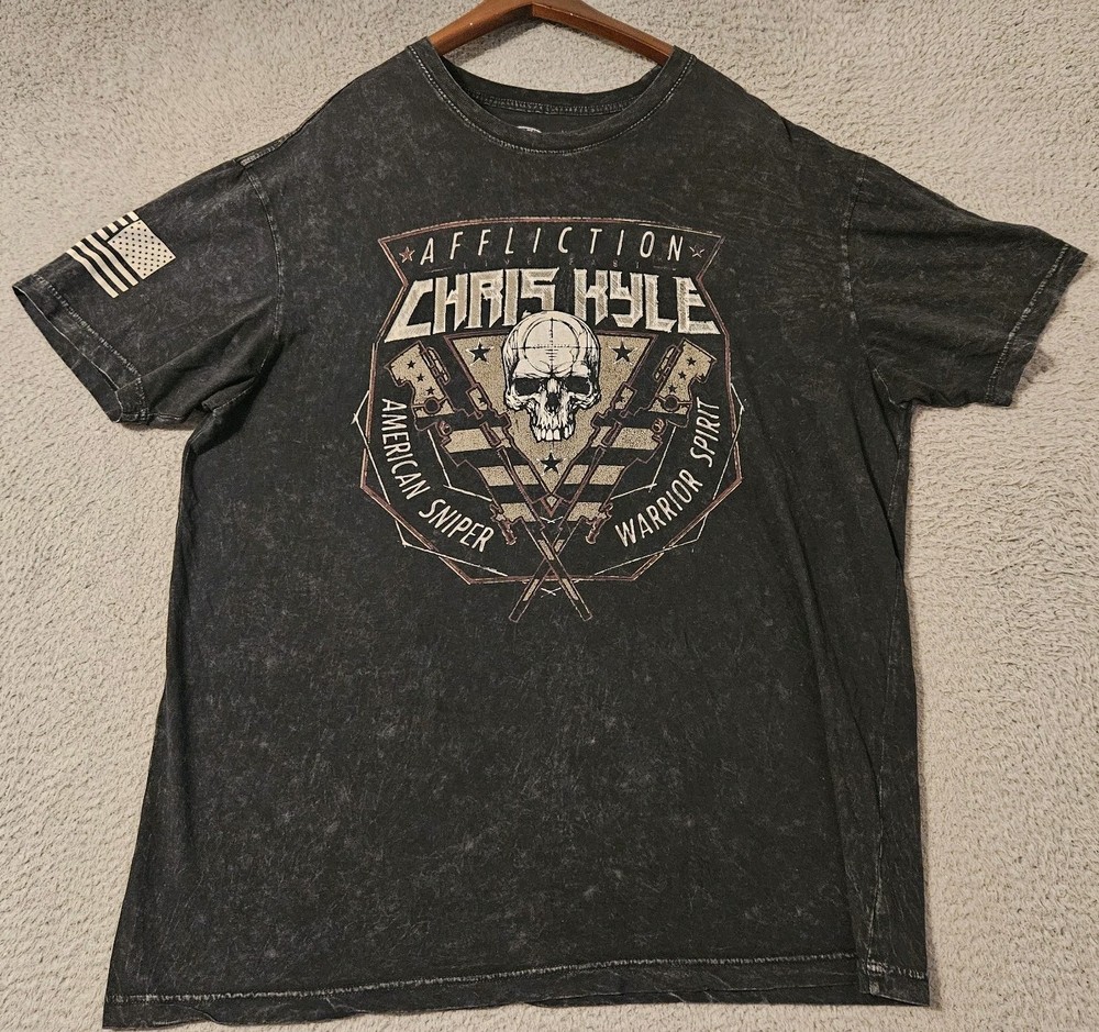 Affliction CK Chris Kyle American Sniper Live Free T-Shirt Men’s Size 2XL XXL