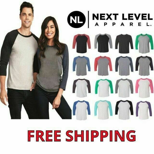 Next Level 6051 Unisex Triblend 3/4 Sleeve Raglan