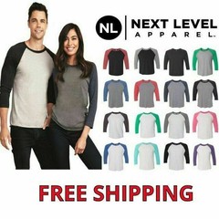 Next Level 6051 Unisex Triblend 3/4 Sleeve Raglan