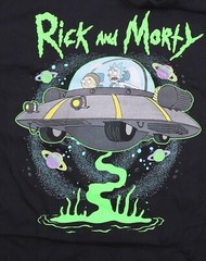 Rick & Morty Adult Swim Cartoon Network Black Short Sleeve T-Shirt Size 2XL