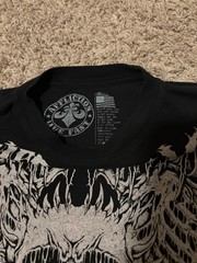 Affliction Men’s Black Graphic Skull Crew Neck Short Sleeve Cotton Tee S