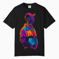 Neon Hip Hop Graphic T-Shirt, Comfort Colors T Shirt, Unisex Streetwear Tee