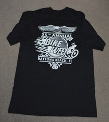 Vtg 1996 Daytona Beach Florida Bike Week 2-Sided Shirt Eagle Ryder Sports.