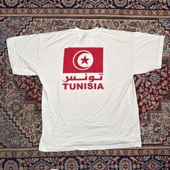 Vintage Tunisia Souvenir White T Shirt Size XXL White Vtg