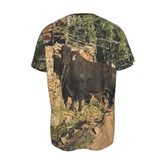 Men’s/Women’s T-Shirt with Bull, Front and Back Print.