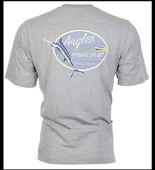 $45 TOMMY BAHAMA Heather Grey ANGLER MANAGEMENT Relaxed Fit Short Sleeve T-shirt