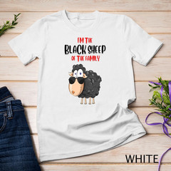 Funny Black Sheep Of The Family WHITE Sheep Tee Unisex T-shirt S-5XL