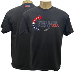 TURNING POINT USA Signed by Charlie Kirk Heat transfer 100%COTTON T Shirt TEE