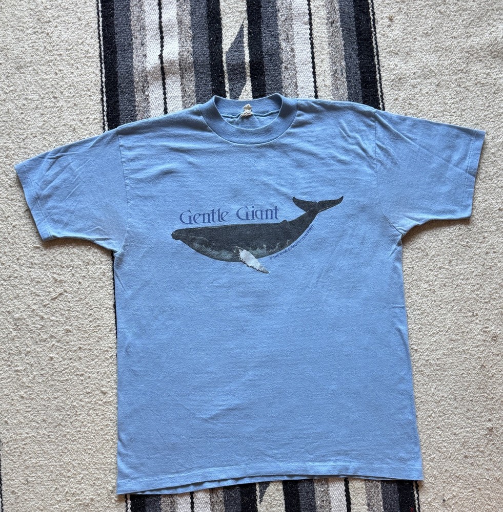 True Vintage 1970s “Gentle Giant” Humpback Whale Wildlife Conservation T-Shirt L