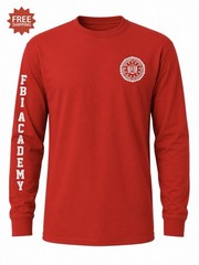 “FBI ACADEMY QUANTICO” Red Long Sleeve T-Shirt – Size M – New With Tags!