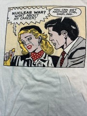 Roy Lichtenstein Flying Fish LA 80s Nuclear War There Goes My Career Shirt VTG