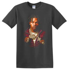 Lil Baby Hip Hop Portrait T Shirt Atlanta Rap Scene Graphic Tee