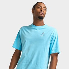 NWT Mens Jordan Brooklyn Swoosh Logo T-Shirt Blue Chill Black II2337-497 Large L