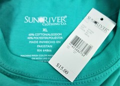 XL Abyss Green Pocket T Tee Shirt Moisture Wicking Easy Care Performance