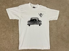 Vintage Fruit of the Loom T-Shirt Mens Medium Single Stitch USA Cadillac White