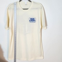 Bud Light NFL Cream Short Sleeve Tee Size Large
