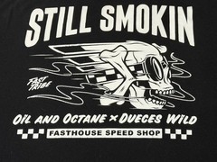 FASTHOUSE – Men’s Short Sleeve L – LARGE – Black – FAST HOUSE F/H – Still Smokin