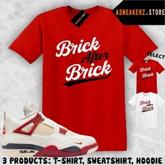 Tee Shirt Matching AJ 4 Nigel Brick After Brick Match Sneaker Jersey 4s T-Shirt