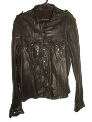 Men’s All Saints MCKAY LEATHER SHIRT jacket overshirt XL (ref80) £199.99!!!!!